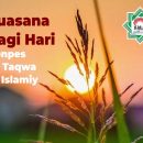 suasana pagi hari di pesantren