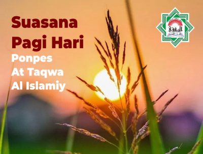 suasana pagi hari di pesantren