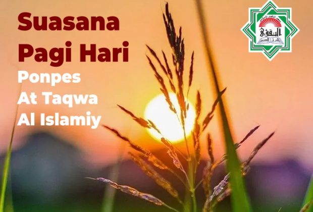 suasana pagi hari di pesantren